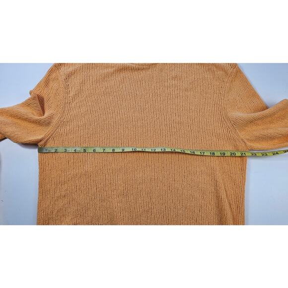 Hugo boss womens oversized slub orange knit heavy sweater EUC sz M preppy 90s - Picture 8 of 8